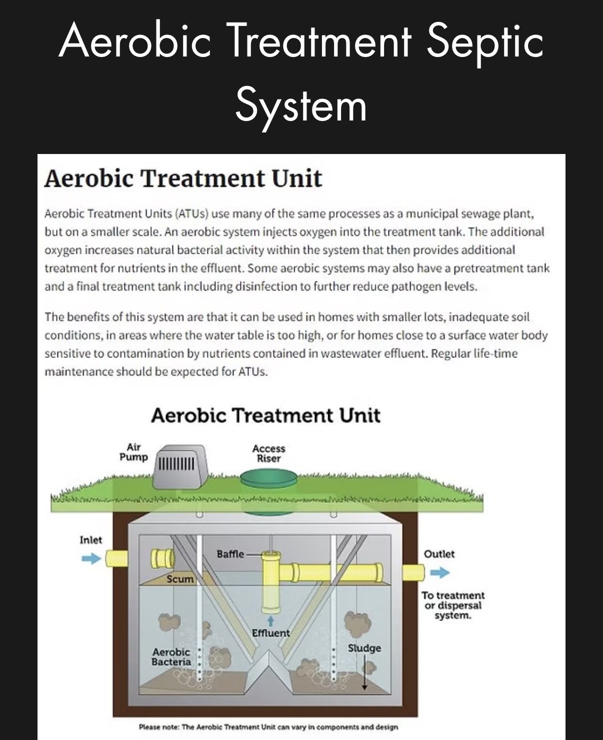 Septic system installation